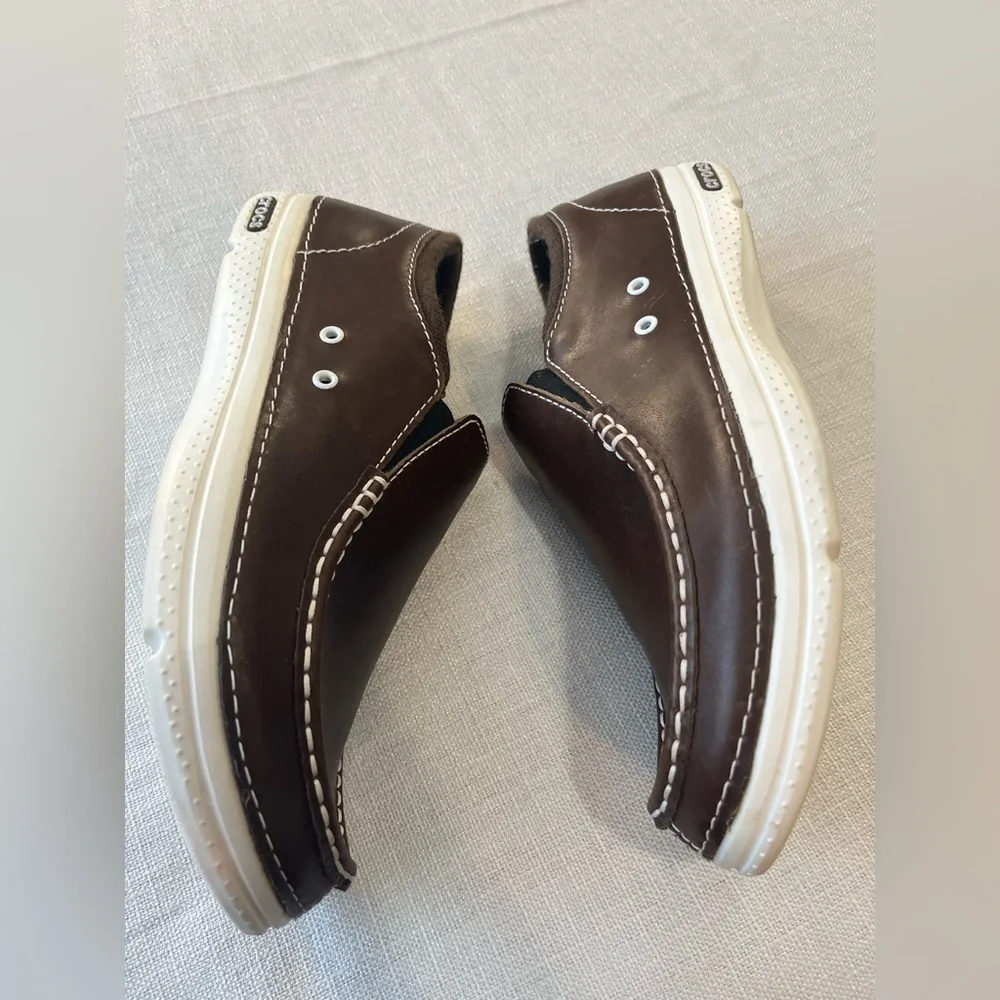 Crocs Men’s Brown Thompson Loafers Slip On Shoes Coffee Color 8M